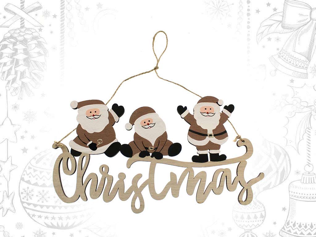 COLGANTE CHRISTMAS SANTA MARRON cod. 9317667