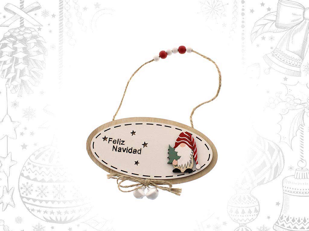 COLGANTE BLANCO FELIZ NAVIDAD cod. 9317732