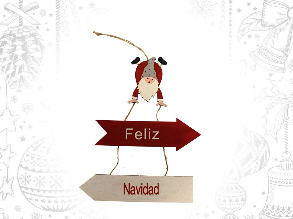 COLGANTE FLECHAS SANTA FELIZ NAVIDAD cod. 9317738