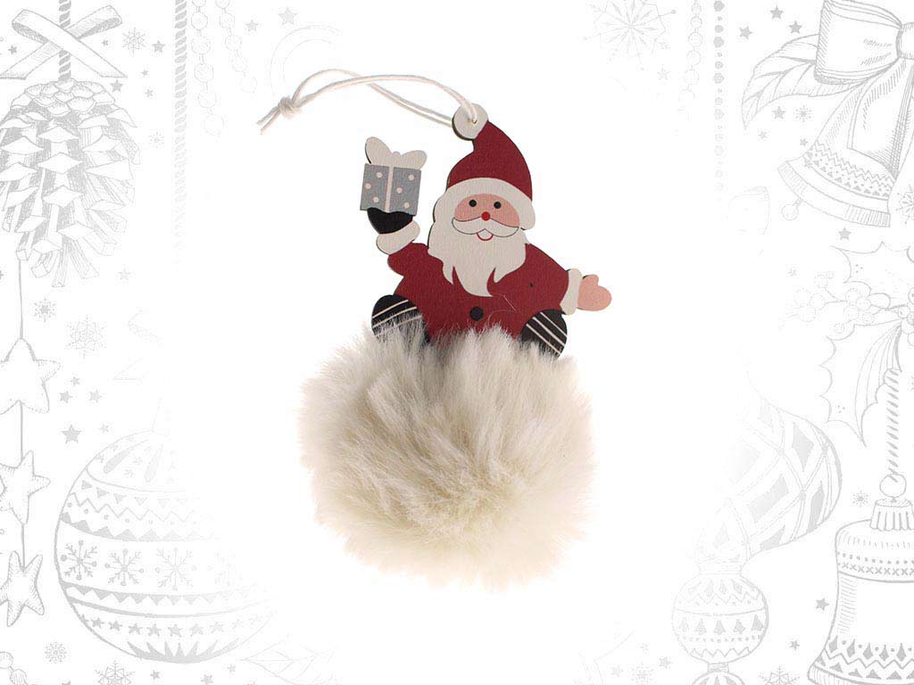 WHITE SANTA BAUBLE ORNAMENT cod. 9317764