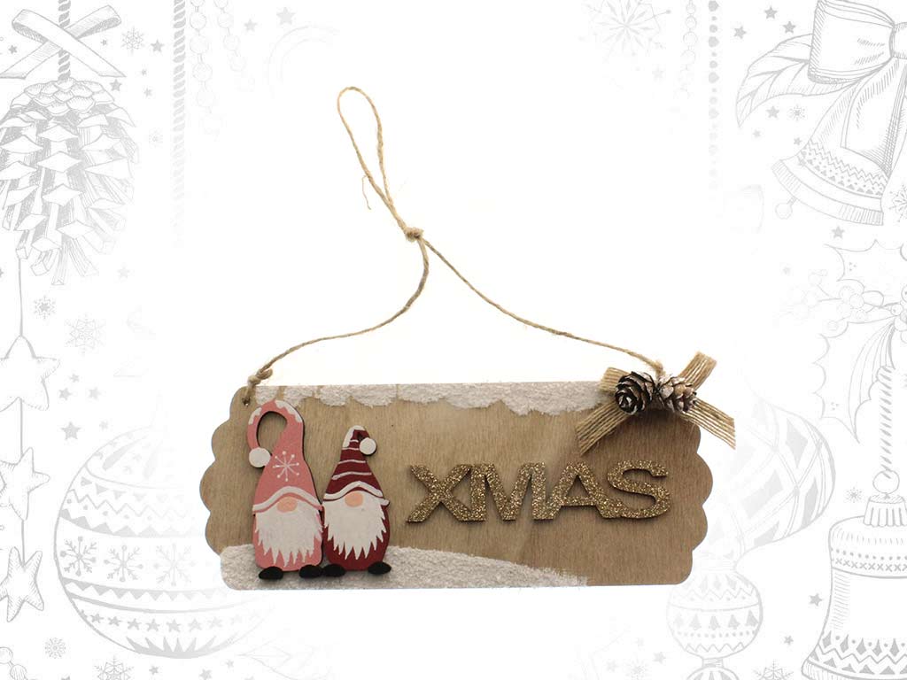 COLGANTE XMAS DORADO SANTAS ROSAS cod. 9317770
