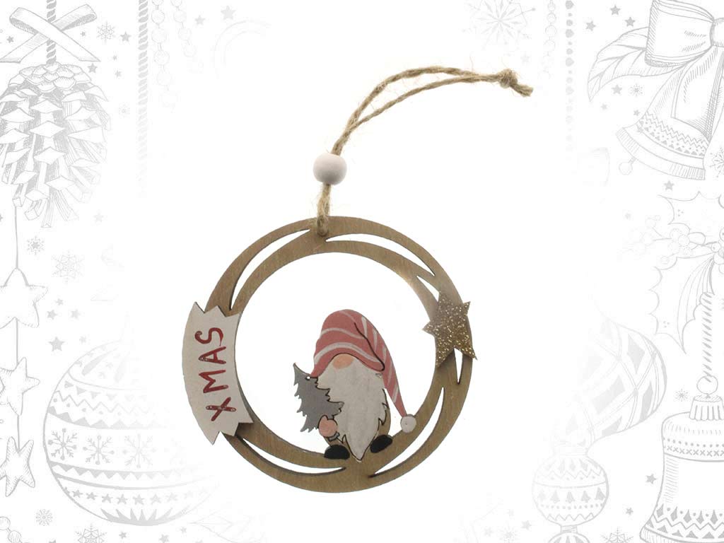 PINK SANTA BAUBLE ORNAMENT cod. 9317783