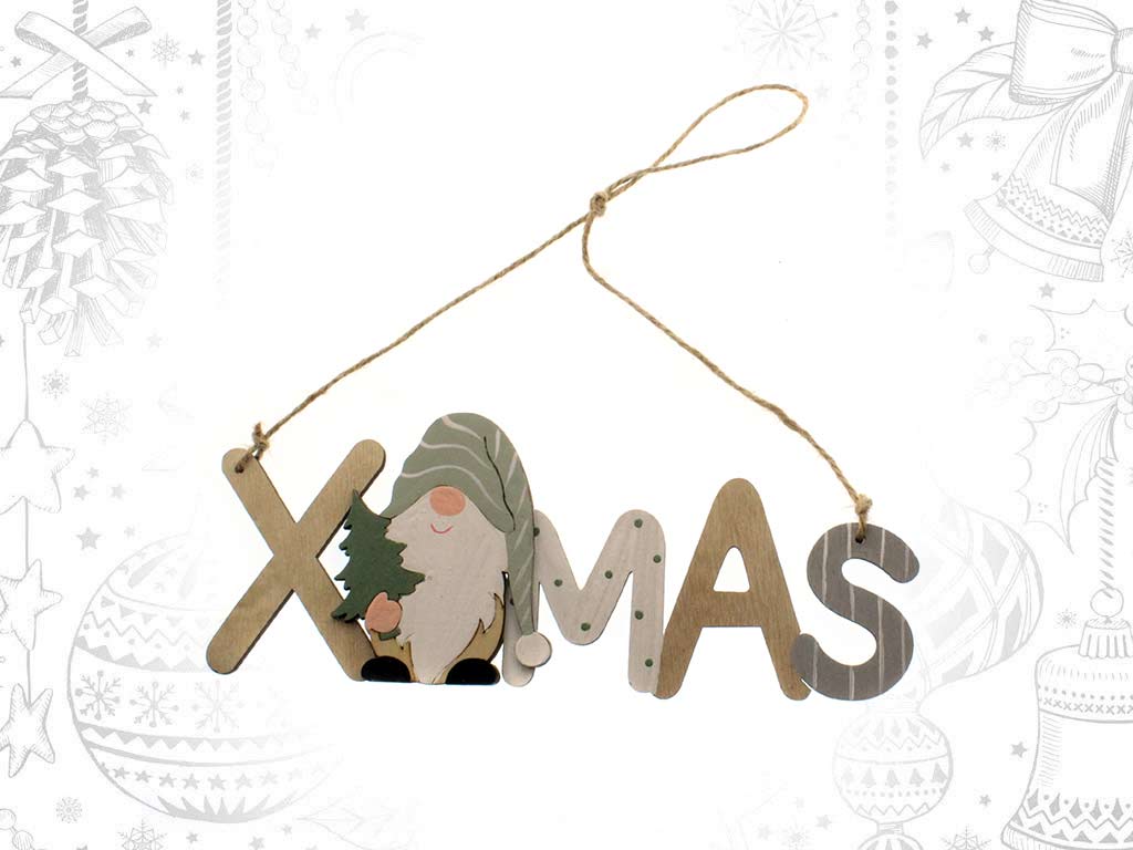 GREEN SANTA XMAS ORNAMENT cod. 9317826