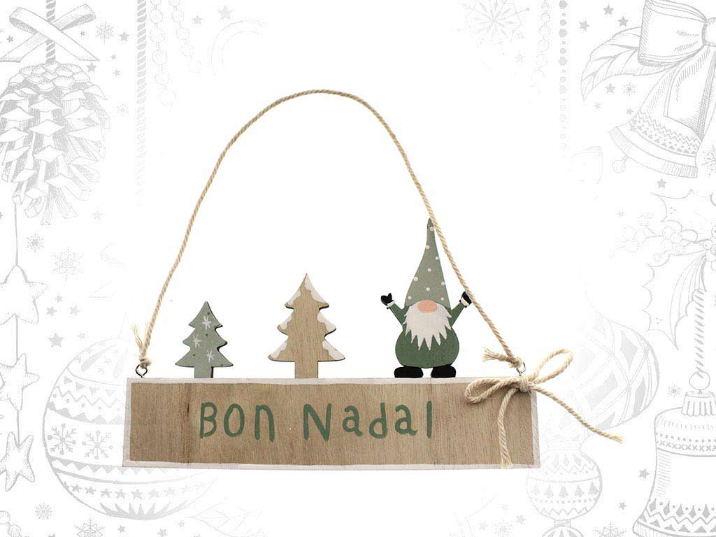 ORNAMENTO BON NADAL CON BABBO NATALE VER cod. 9317848