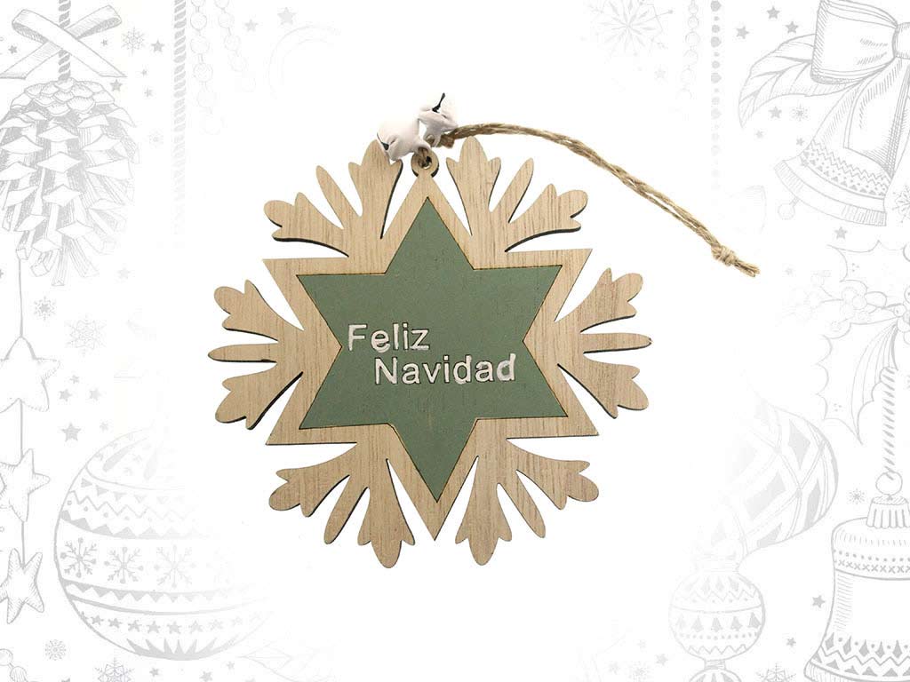 COLGANTE COPO FELIZ NAVIDAD VERDE cod. 9317851