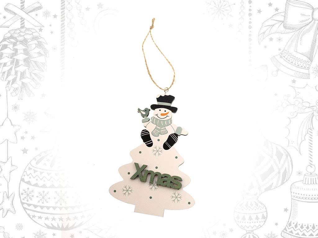 ORNAMENTO ALBERO CON PUPAZZO DI NEVE VER cod. 9317864