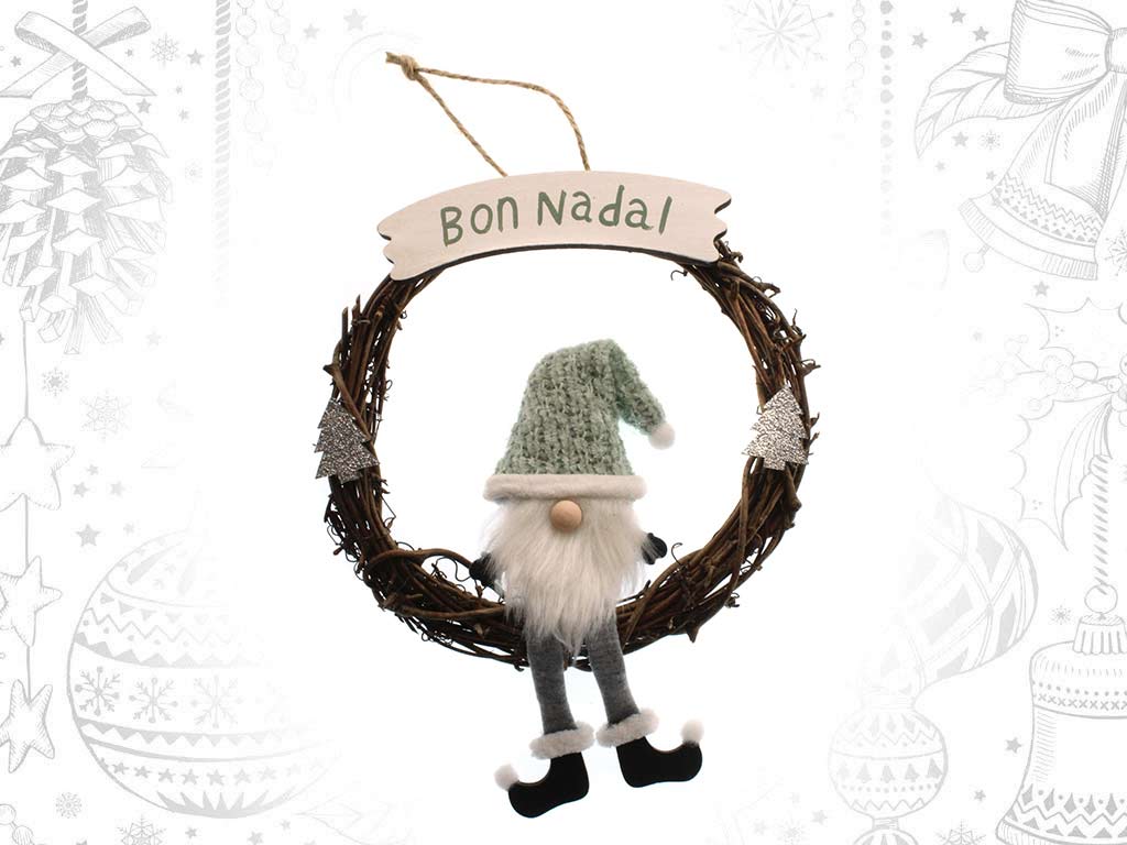 COLGANTE CORONA SANTA VERDE BON NADAL cod. 9317886