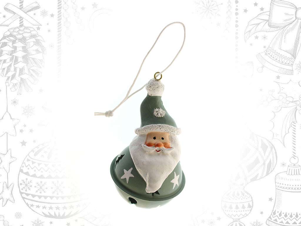 GREEN SANTA SLEIGH BELL ORNAMENT cod. 9317931