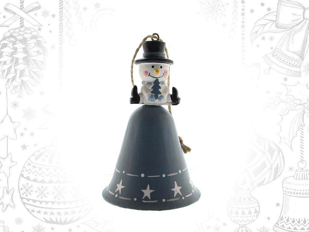 ORNAMENTO CAMPAINHA BONECO AZUL cod. 9317971