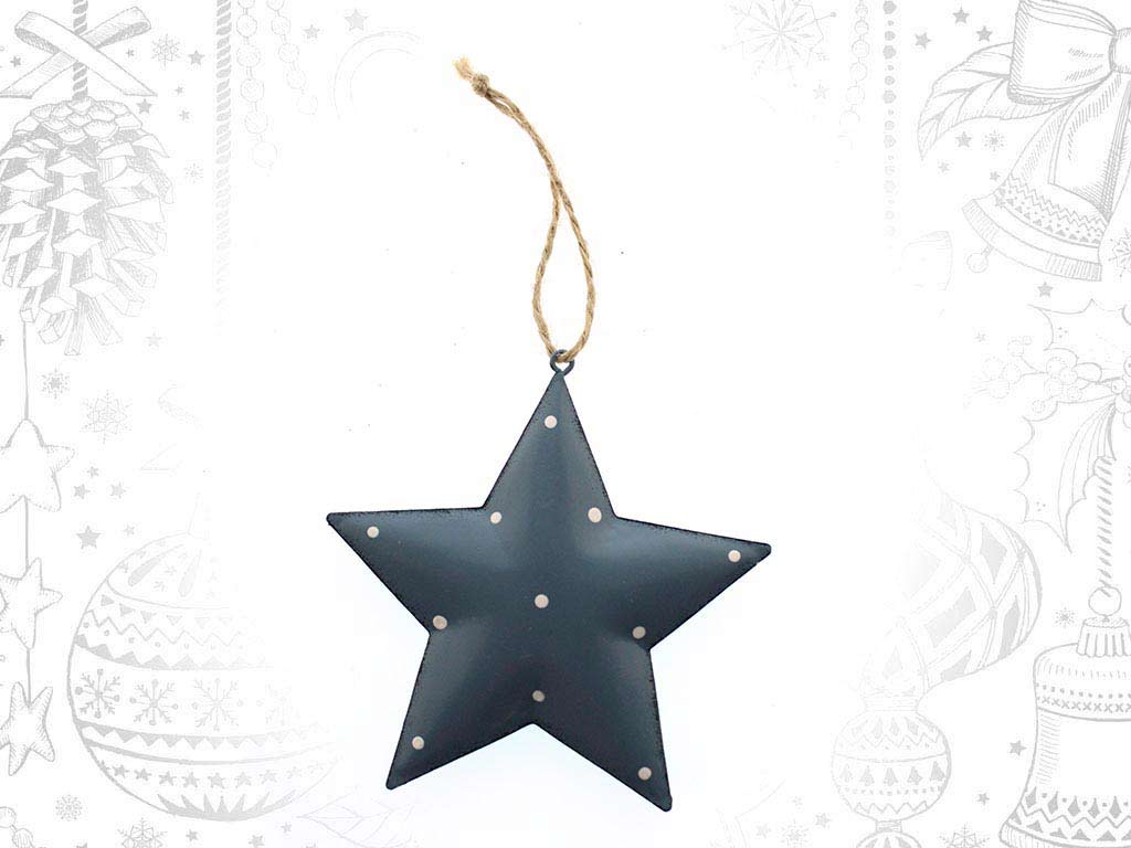 BLUE METAL STAR ORNAMENT cod. 9317985
