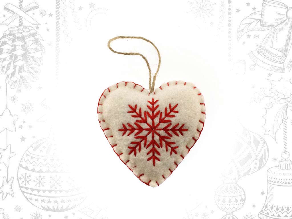 WHITE HEART ORNAMENT cod. 9318000