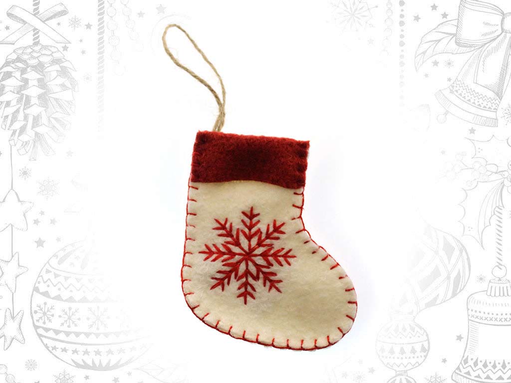 WHITE STOCKING ORNAMENT cod. 9318009