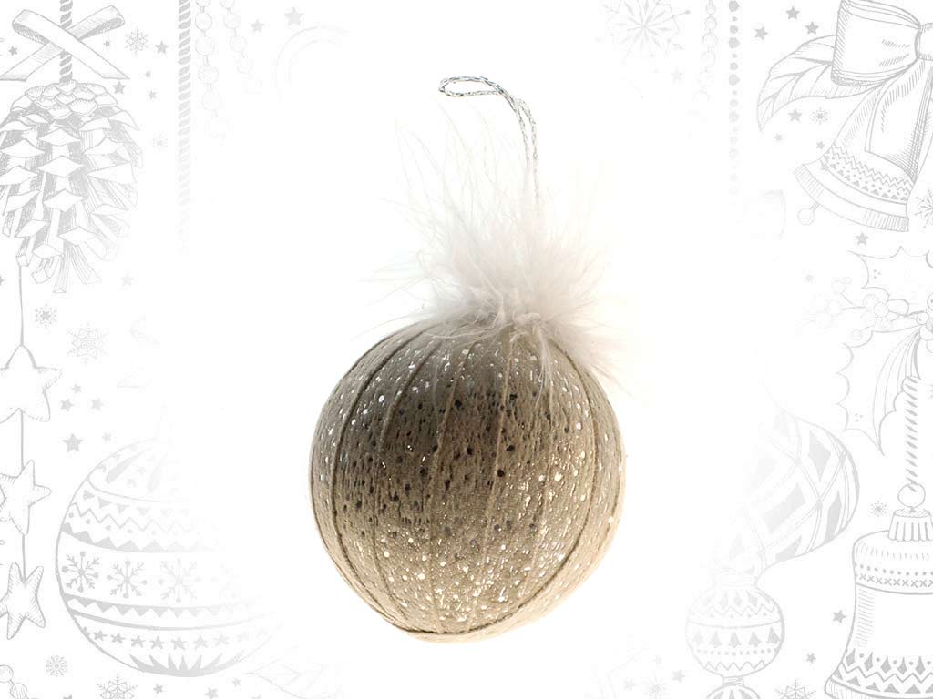 PINK FEATHERS BAUBLE ORNAMENT cod. 9318031