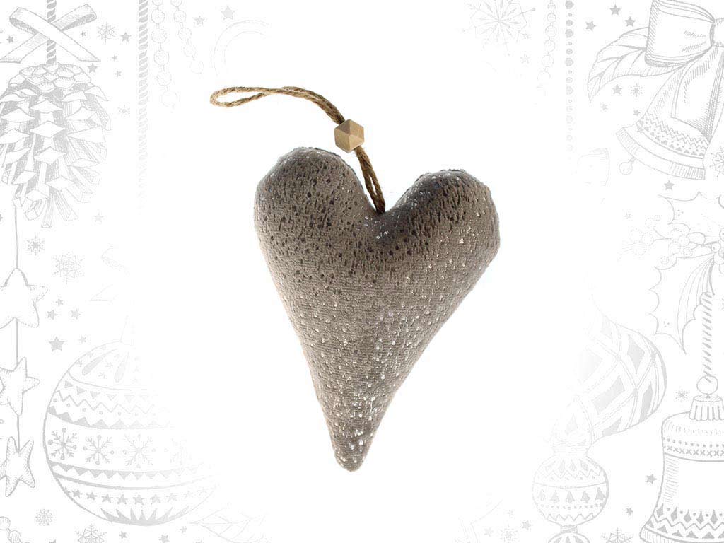 COLGANTE CORAZON GRIS GDE. cod. 9318076