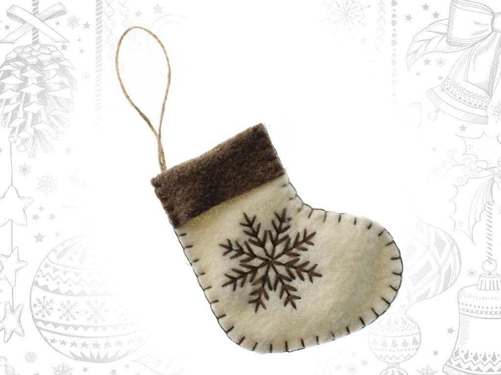 WHITE STOCKING ORNAMENT cod. 9318090