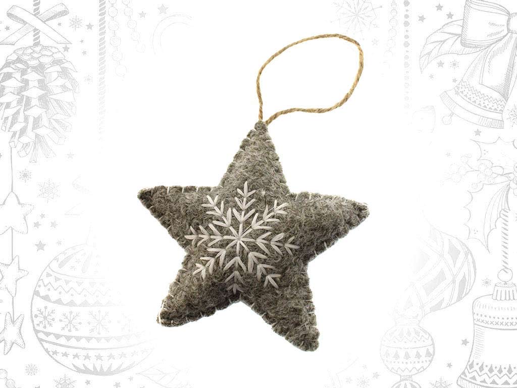 ORNAMENTO ESTRELA CINZENTO cod. 9318095