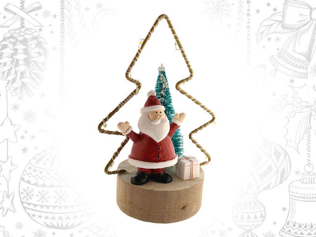 SANTA ROJO POLIRESINA ARBOL C/LEDS cod. 9318131