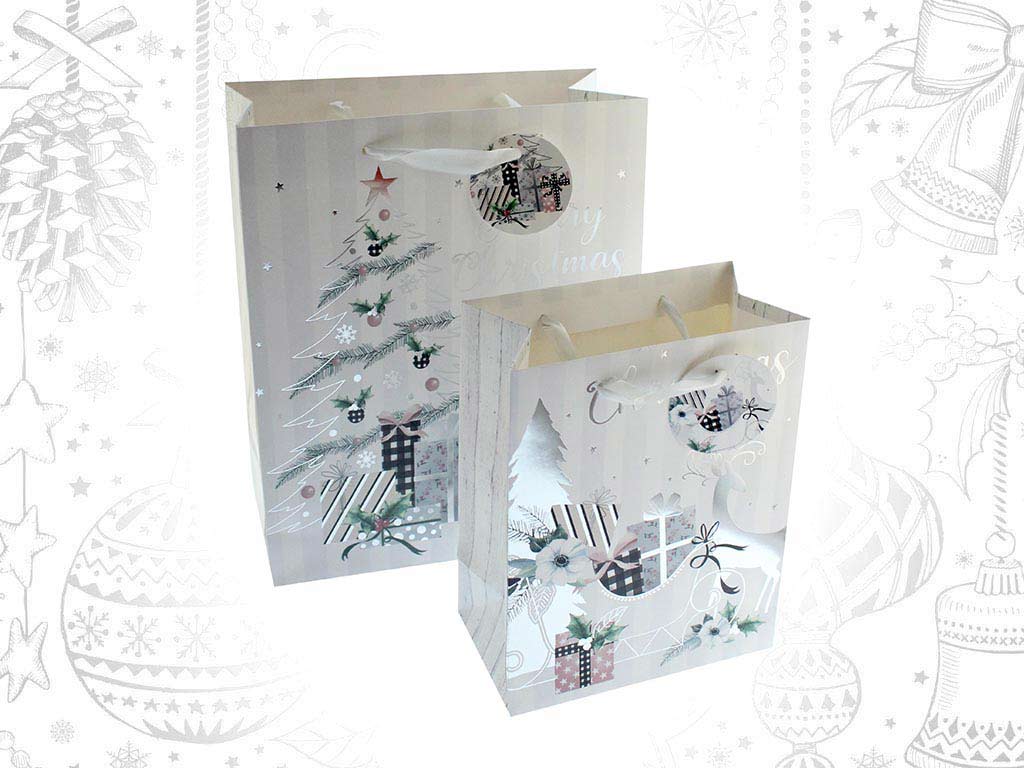 REINDEER/TREES XMAS GIFT BAG -S- cod. 9318185