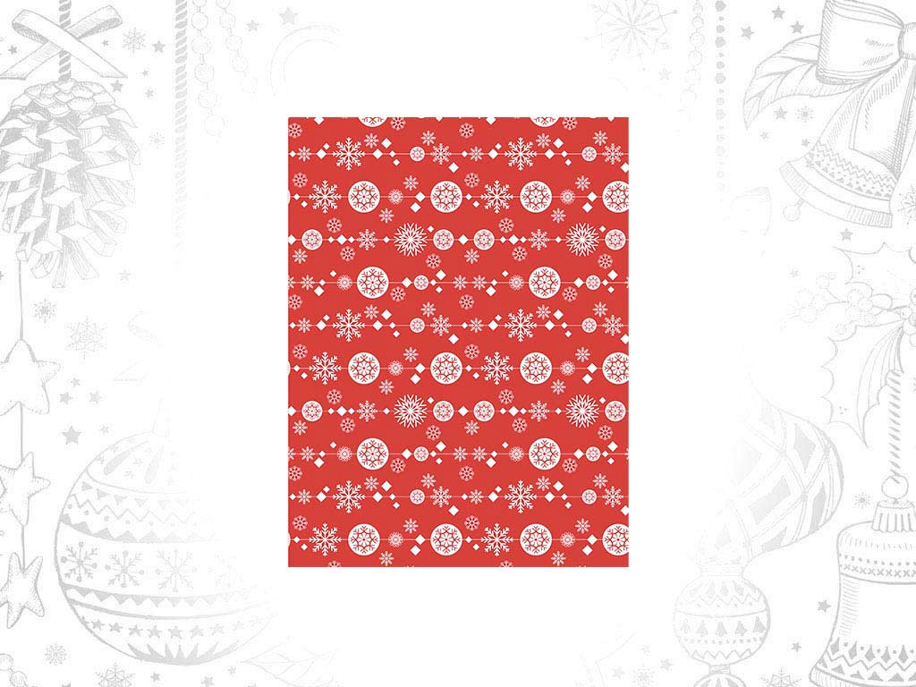 NAPPE 132X178 ROUGE FLOCONS NEIGE cod. 9318373