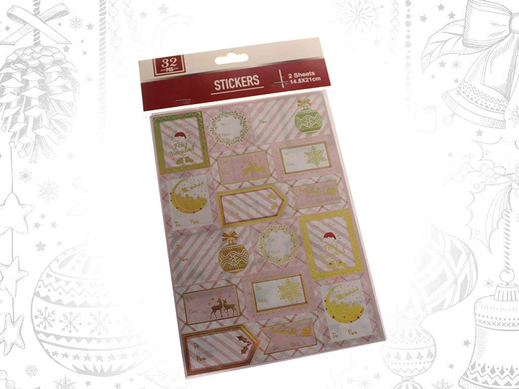STICKERS PRESENTES XMAS SORT. 2 PCS. cod. 9318396