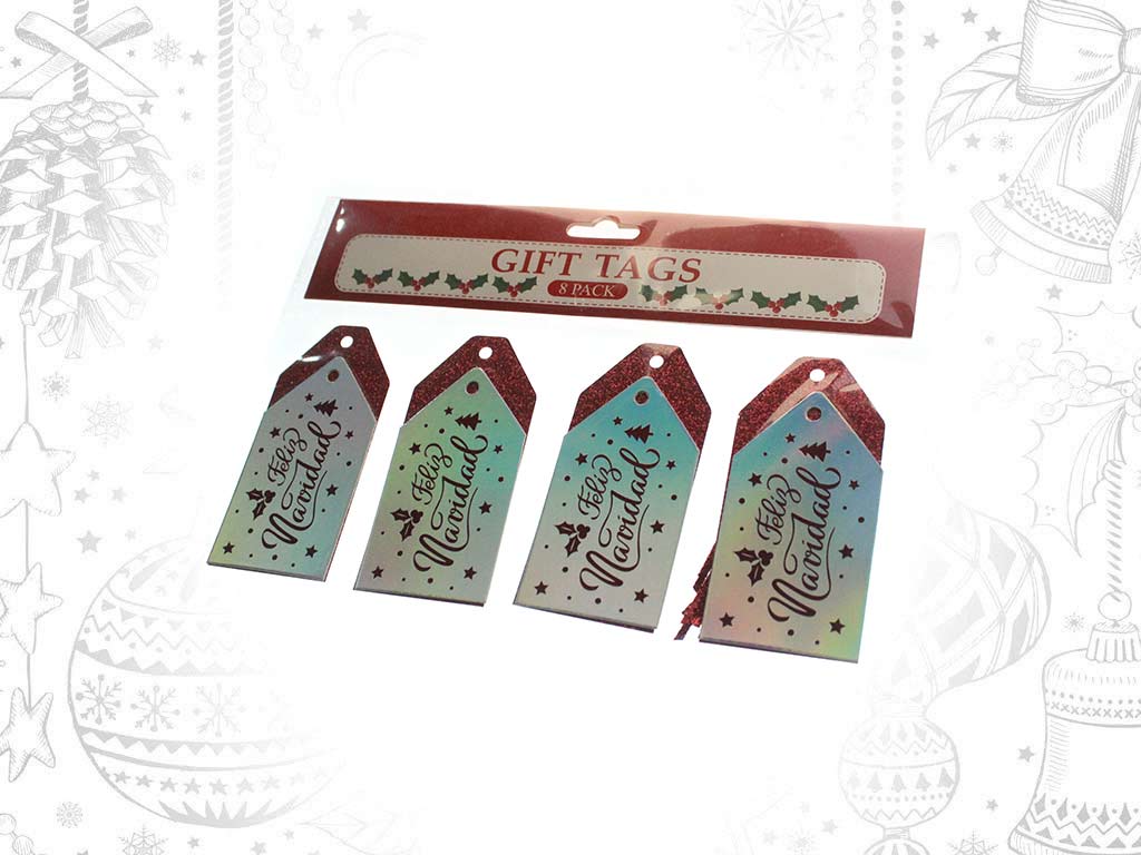 SET 8 PCS. ETIQUETAS PRESENTES cod. 9318400