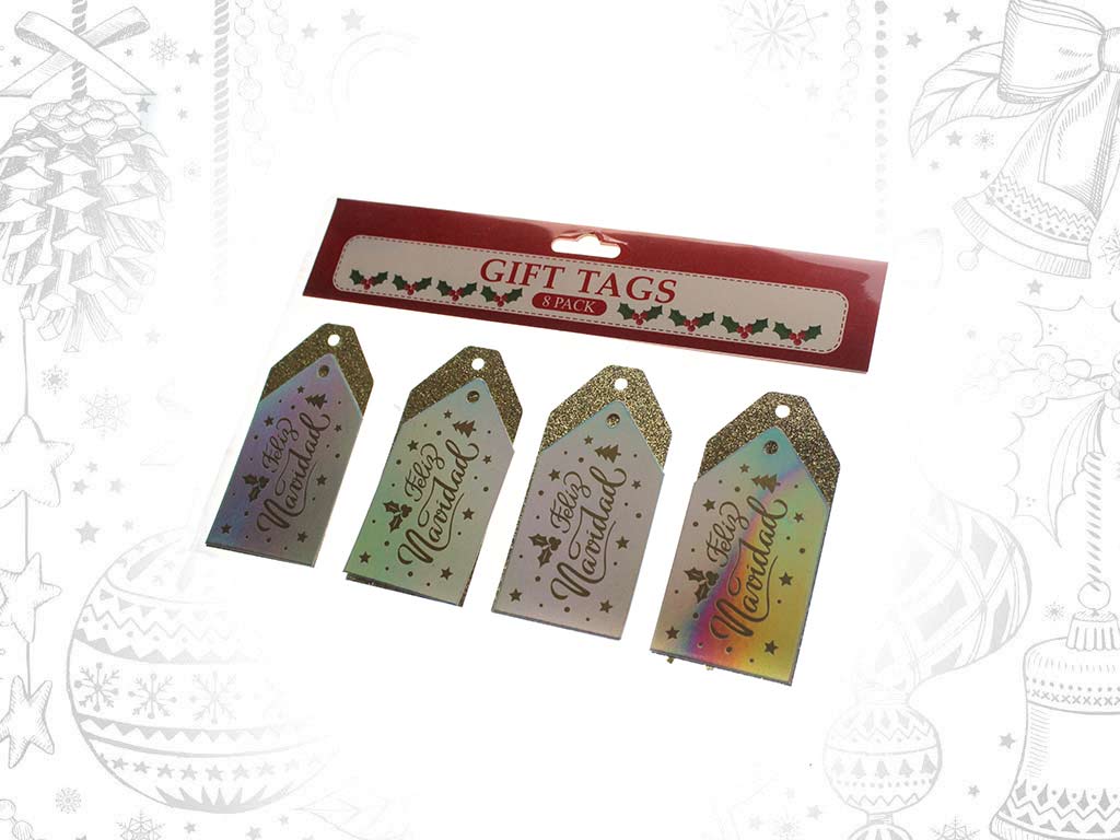 SET 8 PCS. ETIQUETAS PRESENTES cod. 9318402