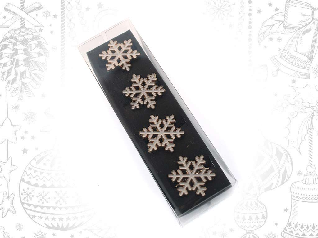 4-SET SNOWFLAKES NAPKIN RINGS cod. 9318436