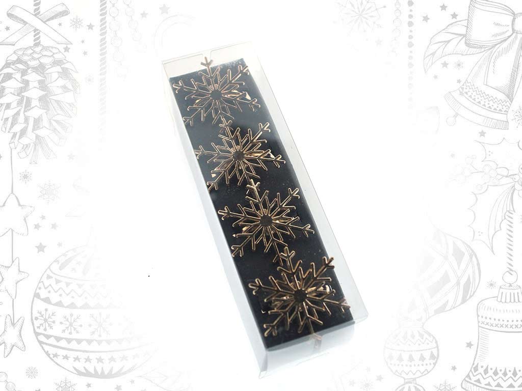 4-SET GOLDEN SNOWFLAKES NAPKIN RINGS cod. 9318443