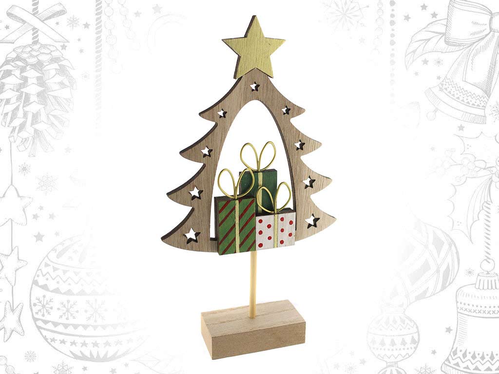 ALBERO LEGNO REGALI BEIGE cod. 9318528