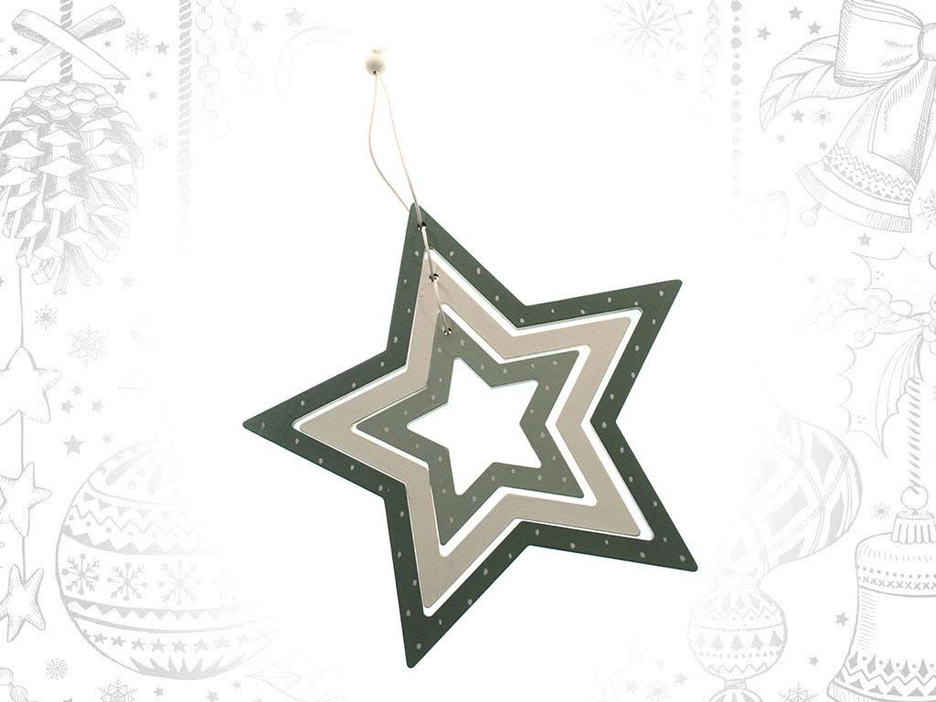 COLGANTE ESTRELLA VERDE cod. 9318580