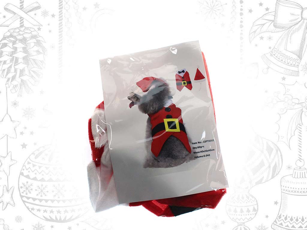 ANIMAL SANTA CLAUS COSTUME W/HAT cod. 9318789