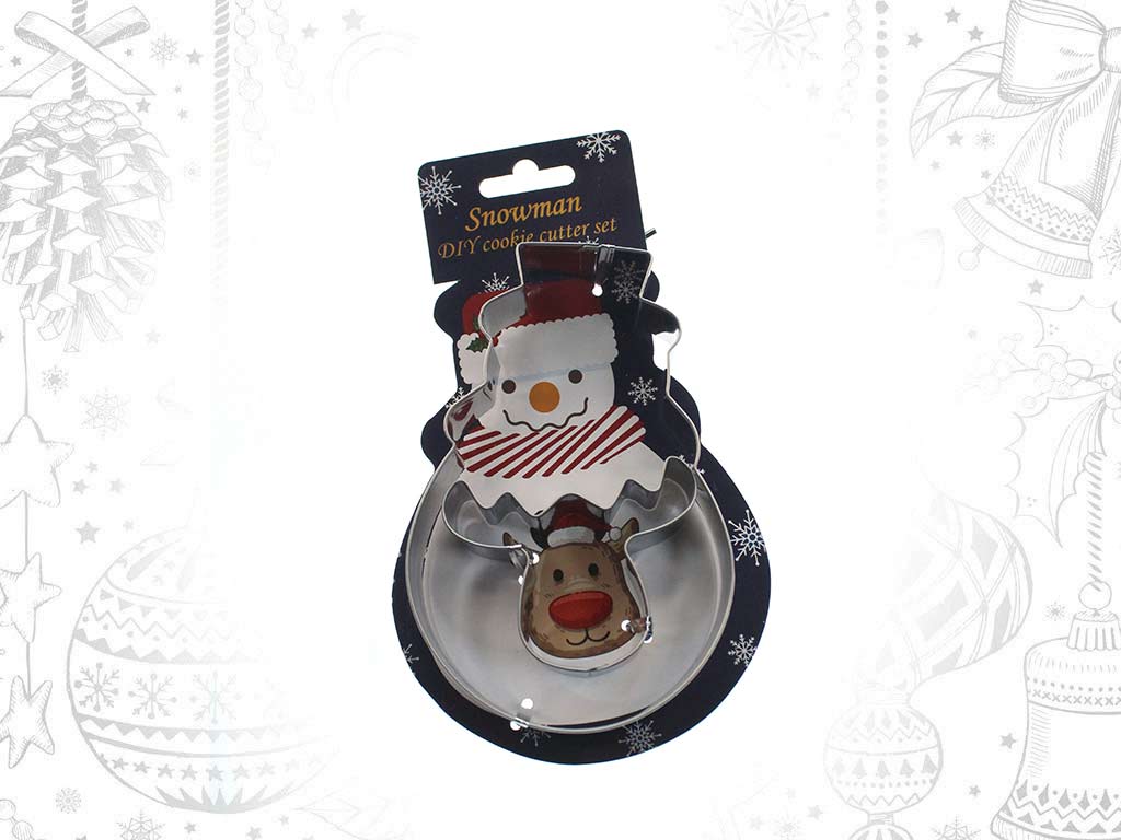 2 PCS. SET SNOWMAN/REINDEER CUTTERS cod. 9318816