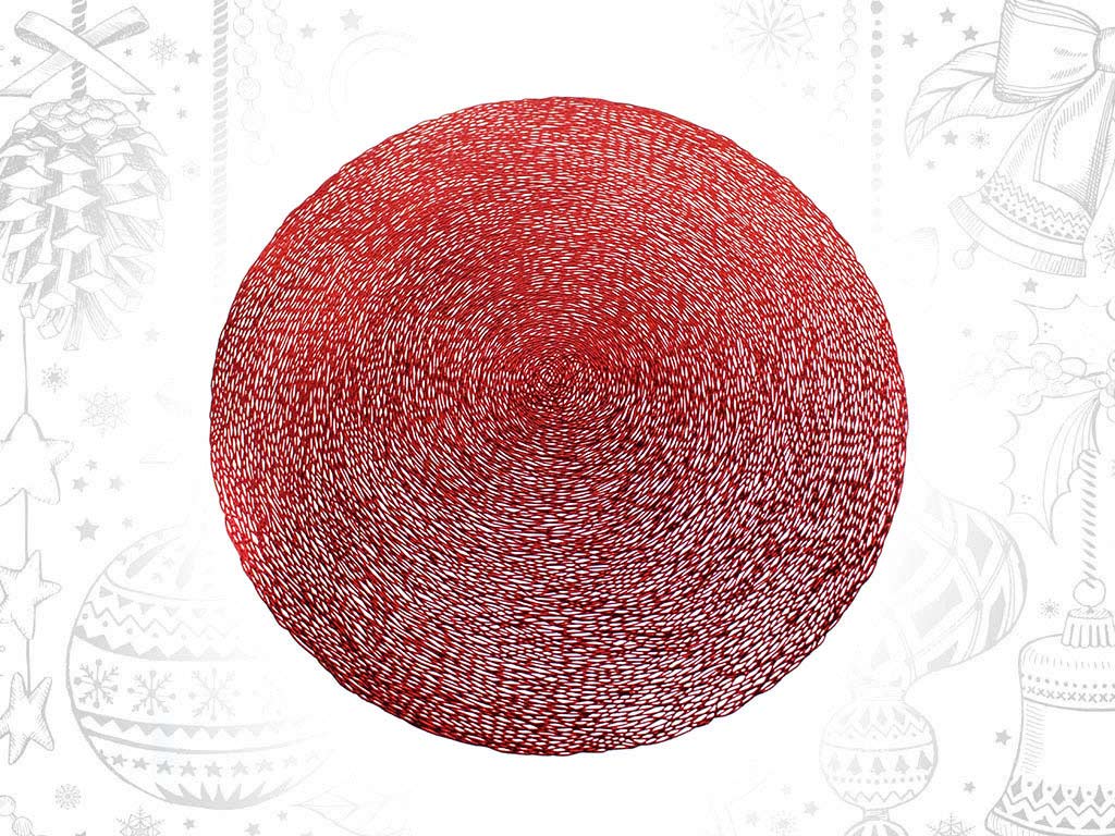 NAPPERON ROND ROUGE cod. 9318834