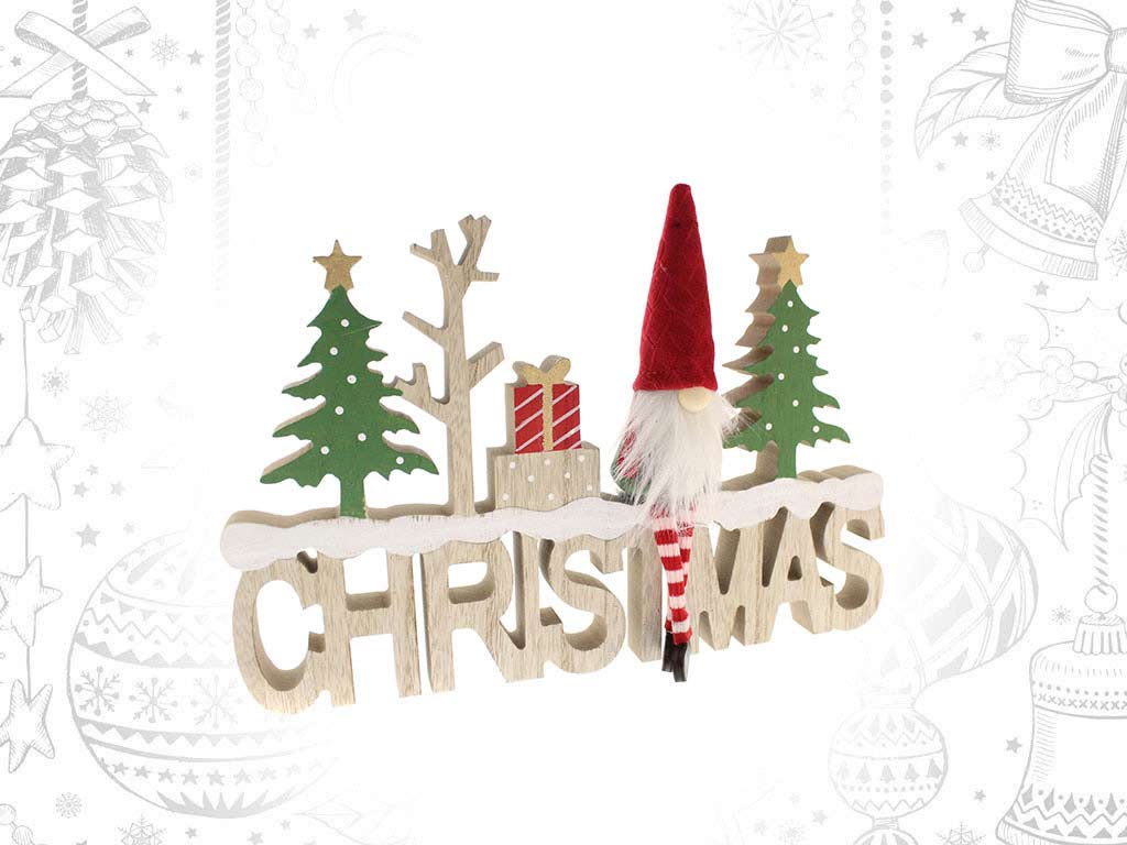 ORNEMENT CHRISTMAS PERE NOEL ROUGE/VERT cod. 9318932