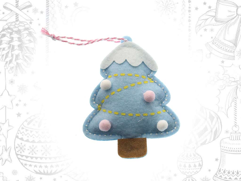 BLUE TREE FELT ORNAMENT cod. 9318968