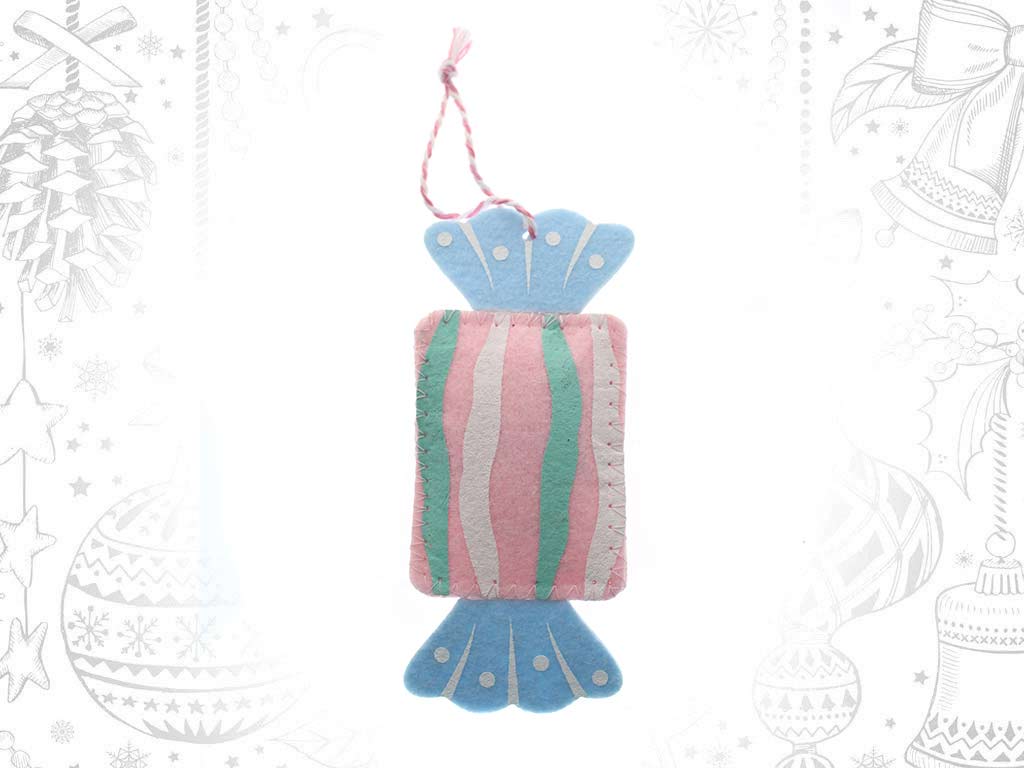 BLUE CANDY FELT ORNAMENT cod. 9318993