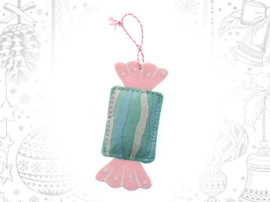 PINK CANDY FELT ORNAMENT cod. 9318995