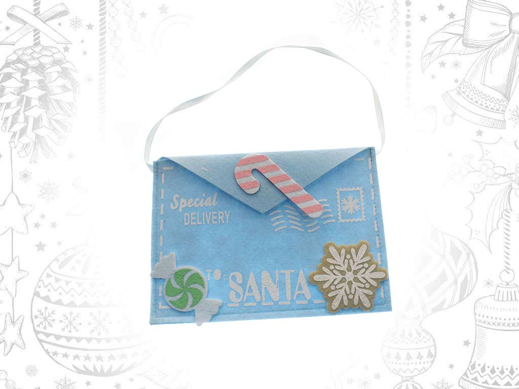 LETTERS TO SANTA BLUE SNOWFLAKE ORNAMENT cod. 9319010