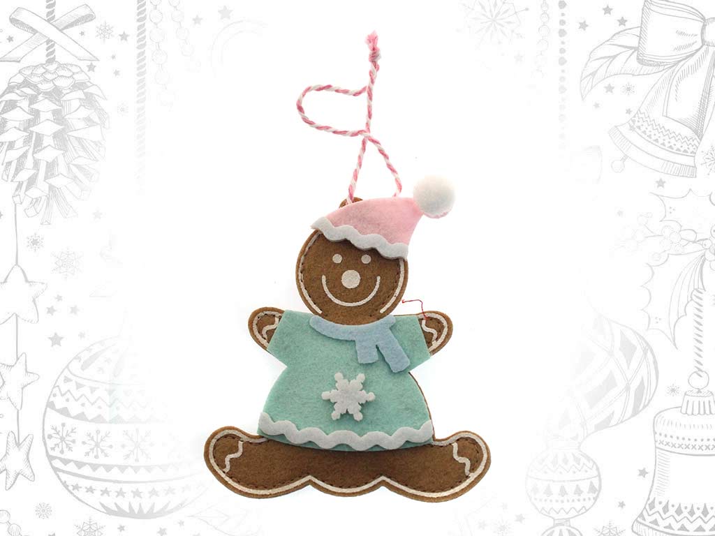 GREEN COOKIE FELT ORNAMENT cod. 9319024