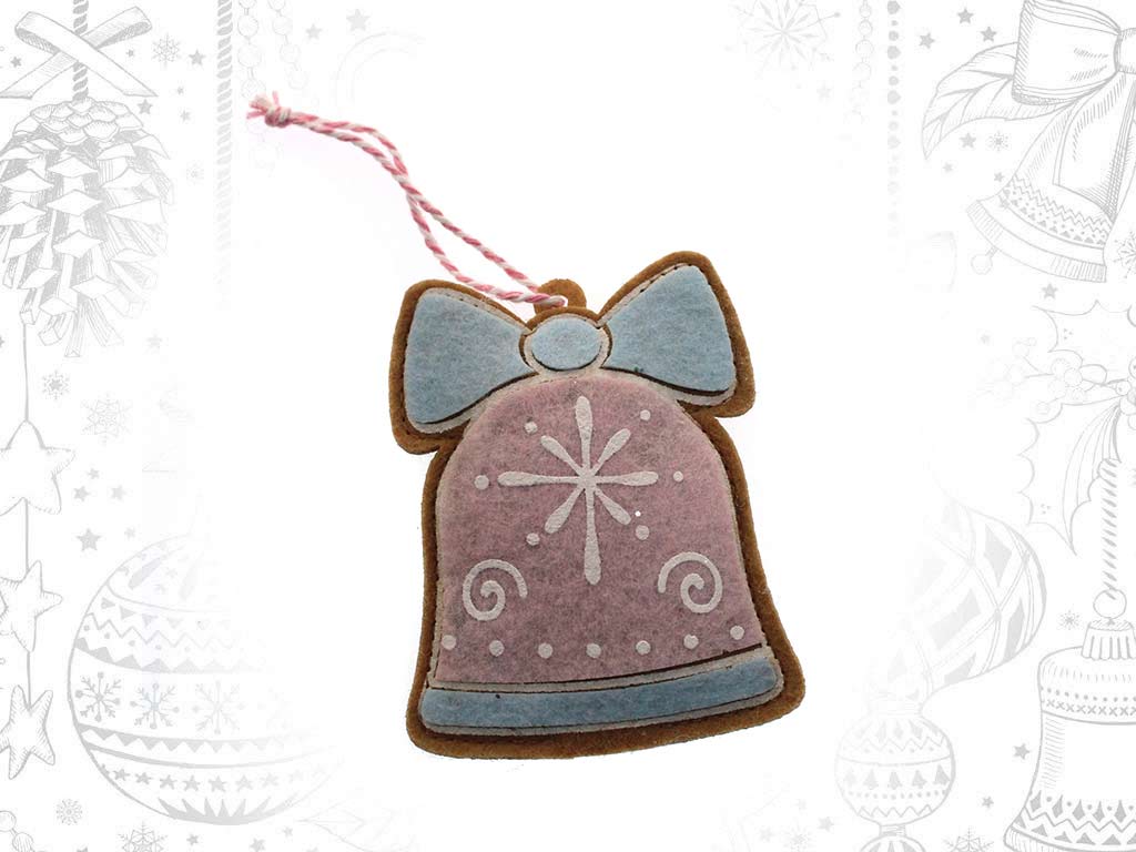 PINK BELL FELT ORNAMENT cod. 9319030