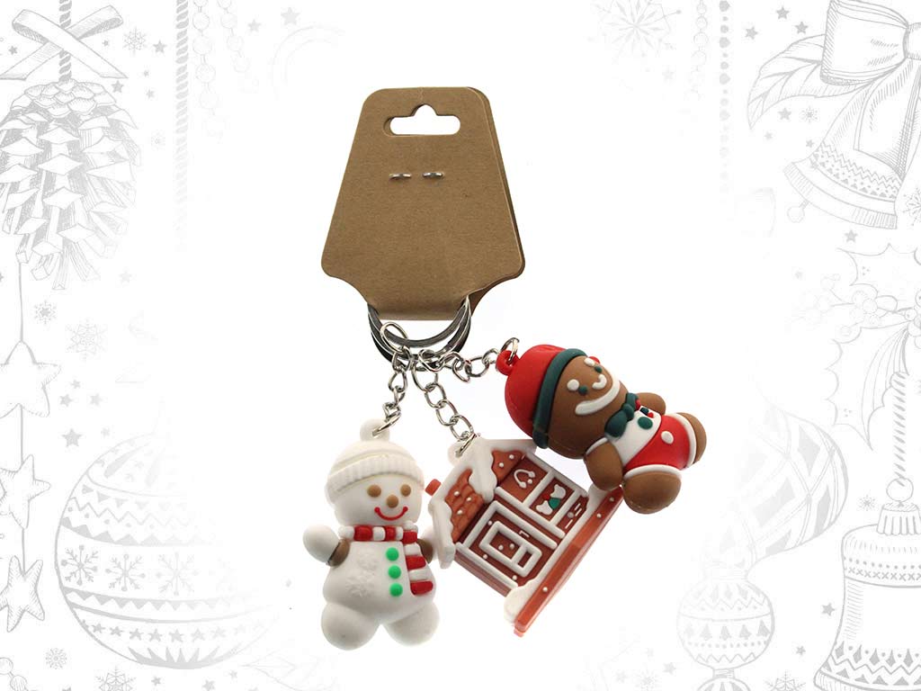 3 ASST. CHRISTMAS KEY RING cod. 9319385