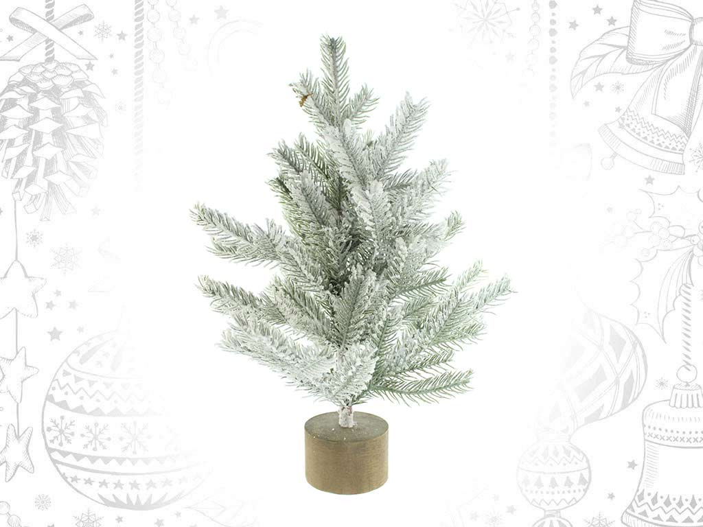 WOODEN BASE SNOWY TREE cod. 9319391