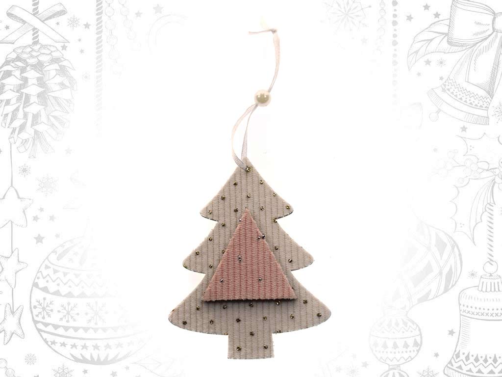 WHITE/PINK TREE ORNAMENT cod. 9319474