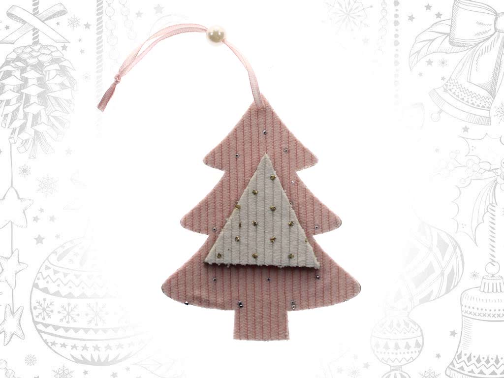 WHITE/PINK TREE ORNAMENT cod. 9319477