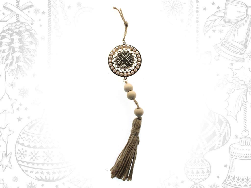 BALL FRINGES BEIGE ORNAMENT cod. 9319508