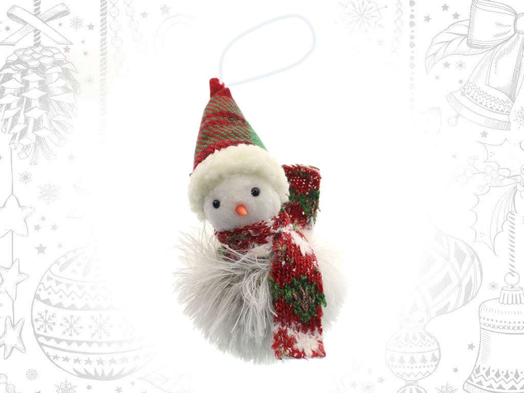 RED SNOWMAN BALL ORNEMENT cod. 9319556