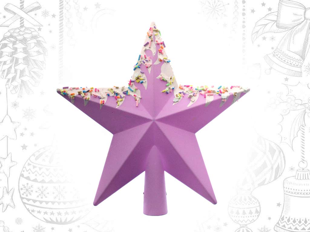 PURPLE CHRISTMAS STAR TREE TOPPER cod. 9319677