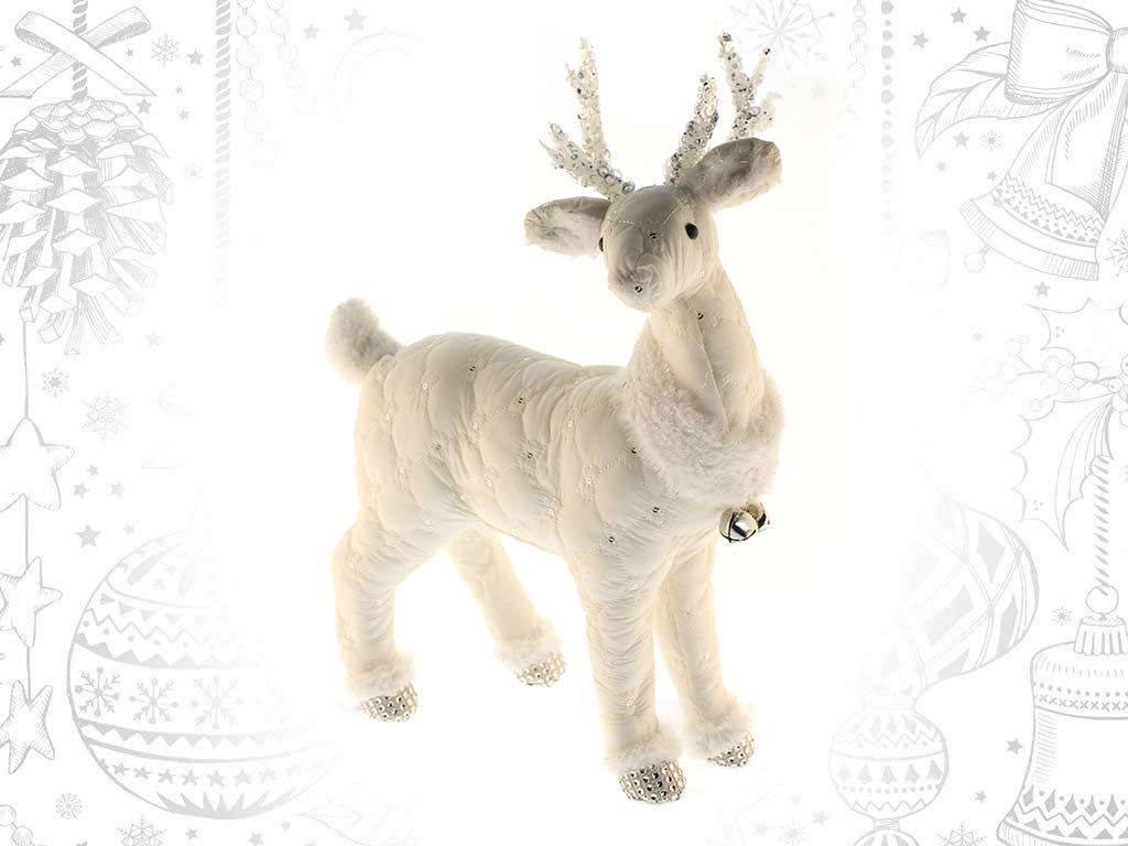 WHITE REINDEER DECORATION cod. 9319835