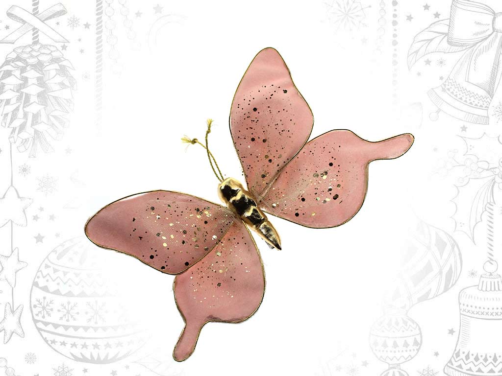 ORNAMENTO BORBOLETA ROSA cod. 9319848