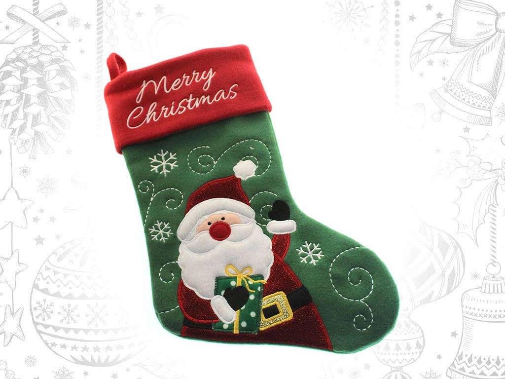 CALCETIN PAPA NOEL VERDE cod. 9319886